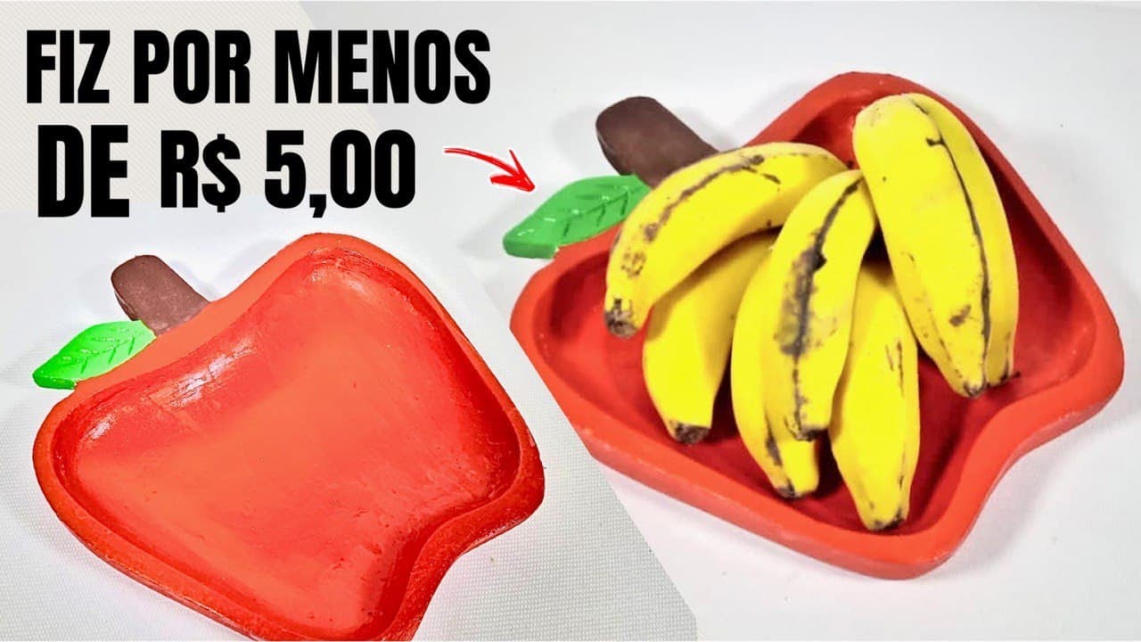 COMO FAZER UMA LINDA BANDEJA DECORATIVA POR MENOS DE 5 REAIS | ARTESANATO COM GESSO