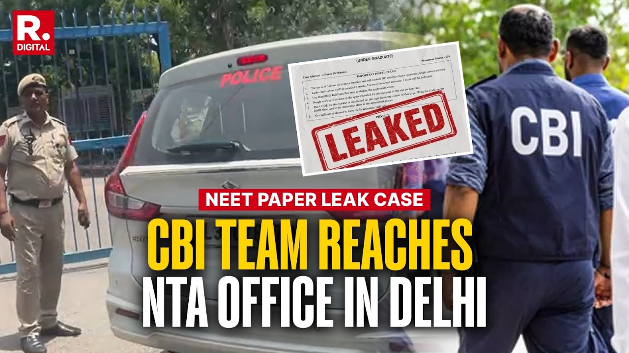 NEET Paper Leak Controversy: CBI Team Reaches National Testing Agency Office In Delhi For Probe