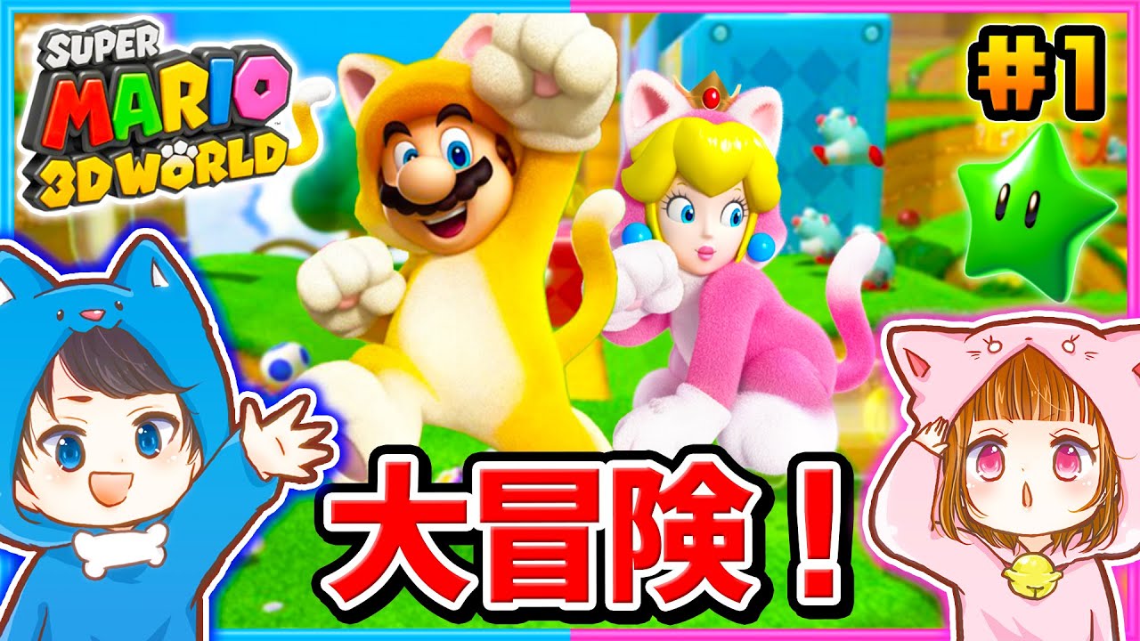 ネコマリオ＆ピーチで3Dワールドを大冒険!!ちろぴのスーパーマリオ3Dワールド パート1【スーパーマリオ３Ｄワールド 】