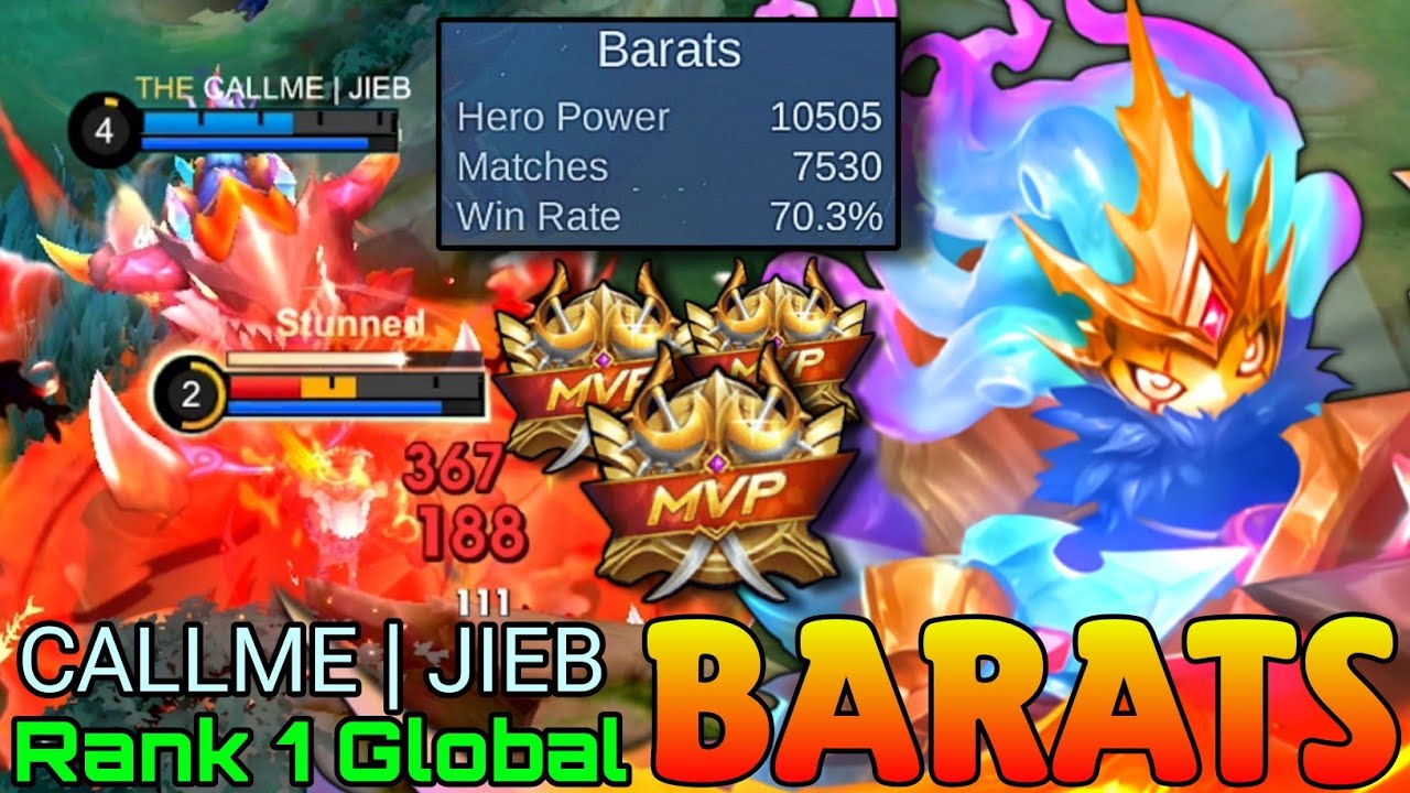 Tanky Jungler Barats 7,500+ Matches - Top 1 Global Barats by CALLME | JIEB - Mobile Legends