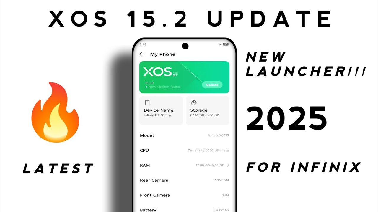 Обновление XOS 15.2 New 2025 Launcher для всех совместимых устройств Infinix
