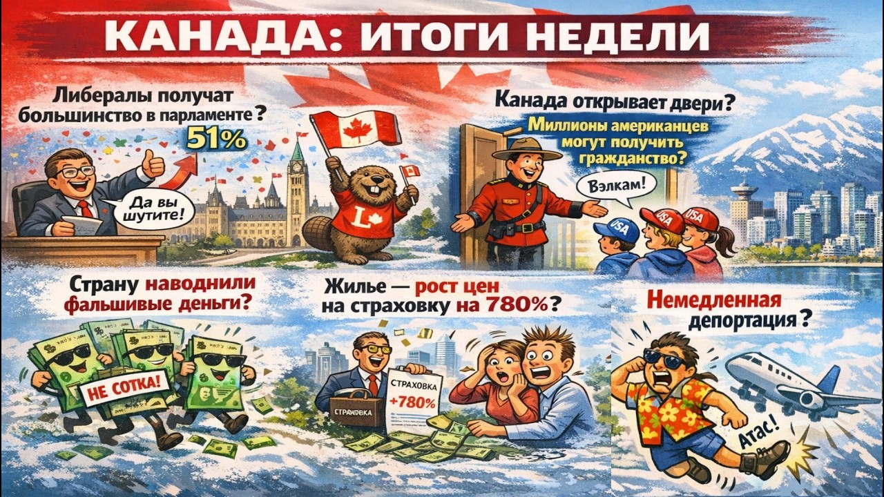 Канада: либералы к большинству, страховка +780% и американцы едут за гражданством!