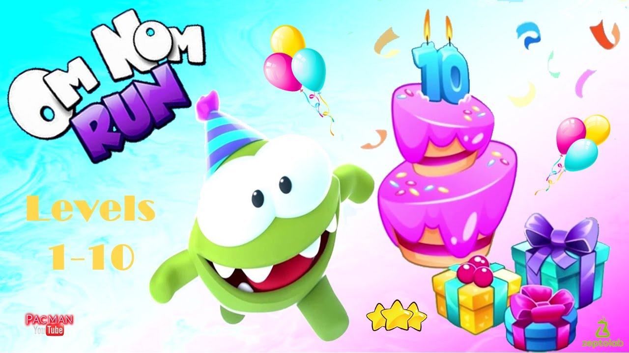 Om Nom Run: Super Nom Levels 1 to 10