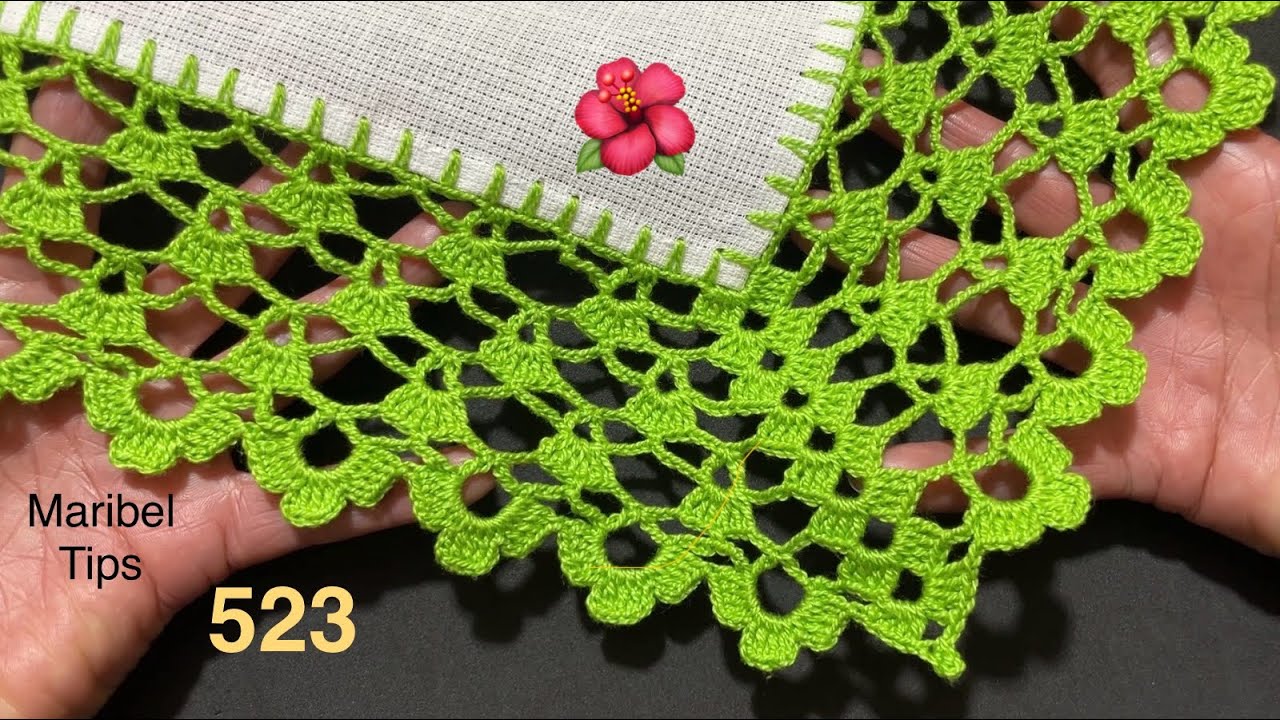 HERMOSA ORILLA🧶PERFECTA PARA SERVILLETAS Y MANTELES PUNTILLA 523