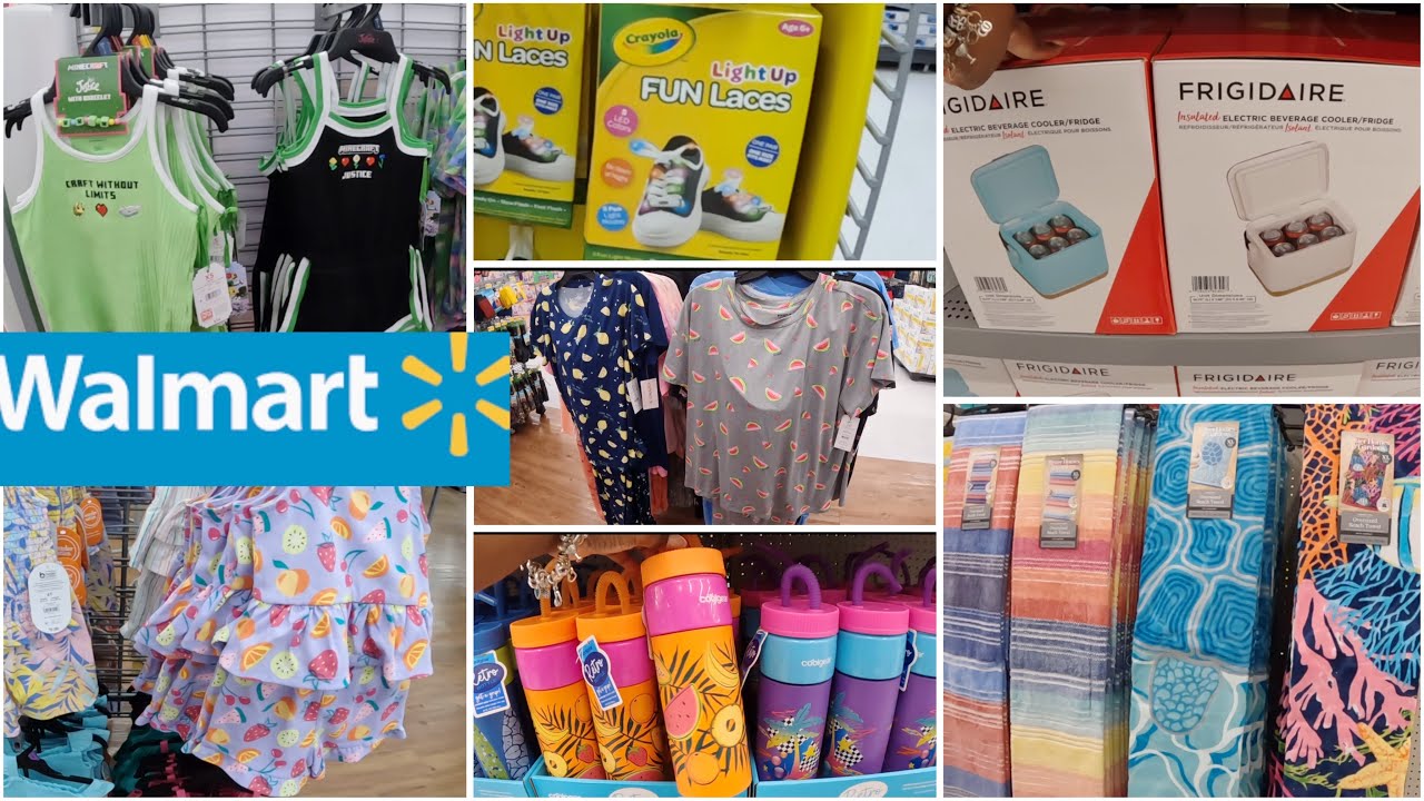 Walmart Shop With Me Women & Kids Clothes Summer 2024 Essentials Bathing Suits Cups Towels