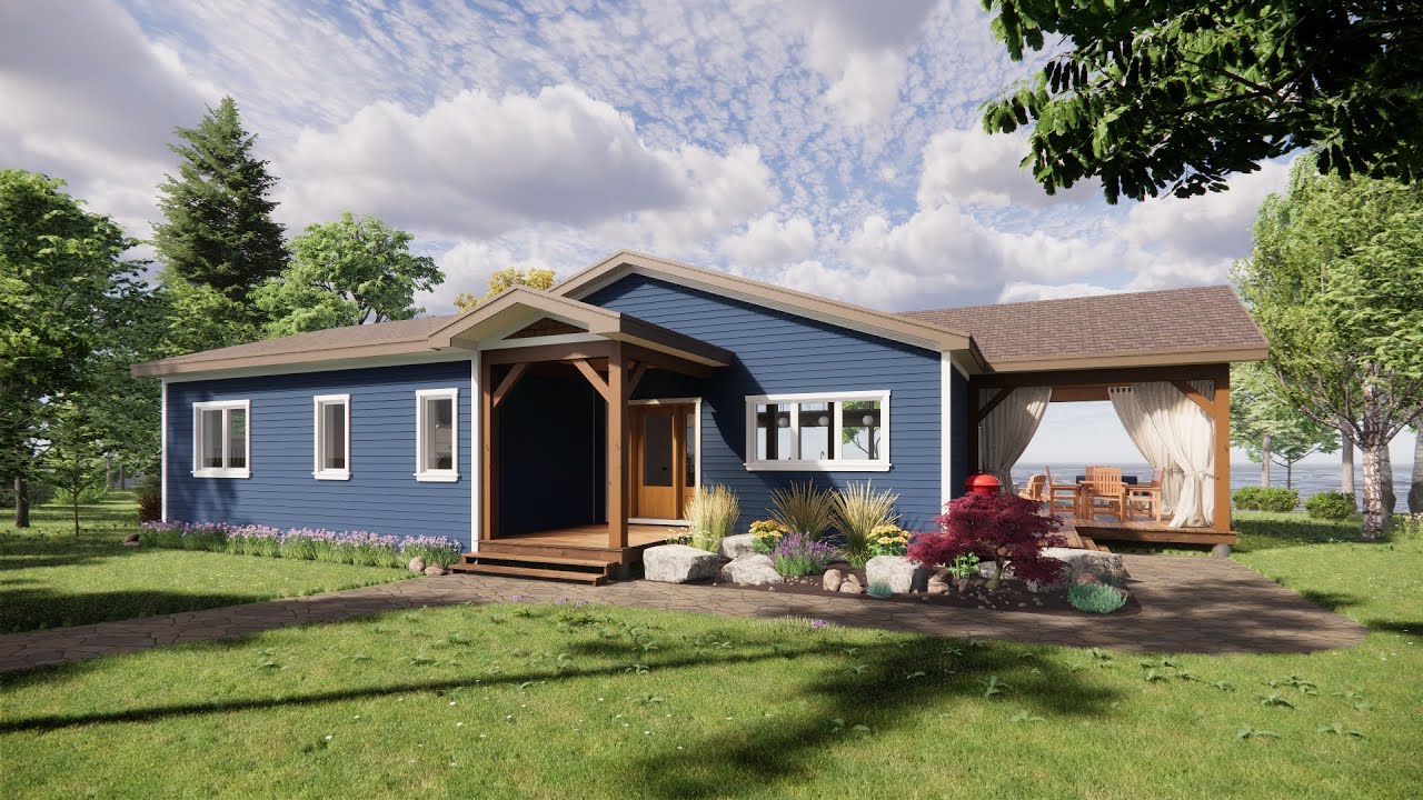 Timber Frame Cottage Bungalow House Plan Tour Nipissing 3652