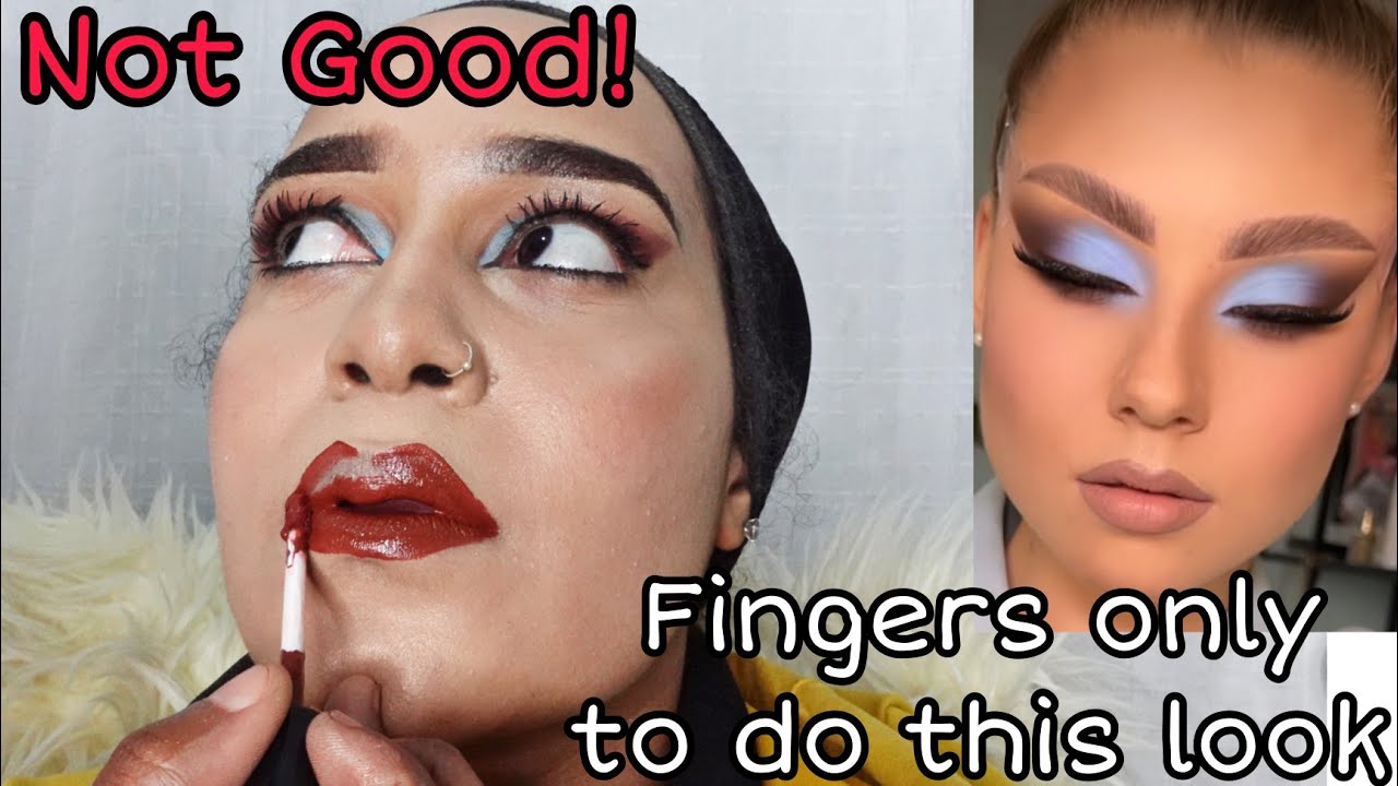 Fingers only blending turned this look into a nightmare 🤣🤣🤣| #saifabeauty
