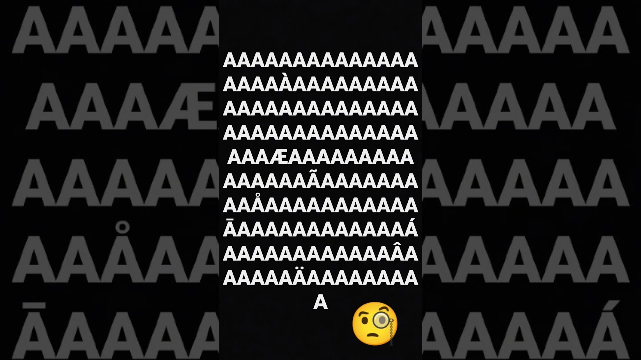 &AElig; &Atilde; &Aring; Ā &Agrave; &Aacute; &Acirc; &Auml; #shorts