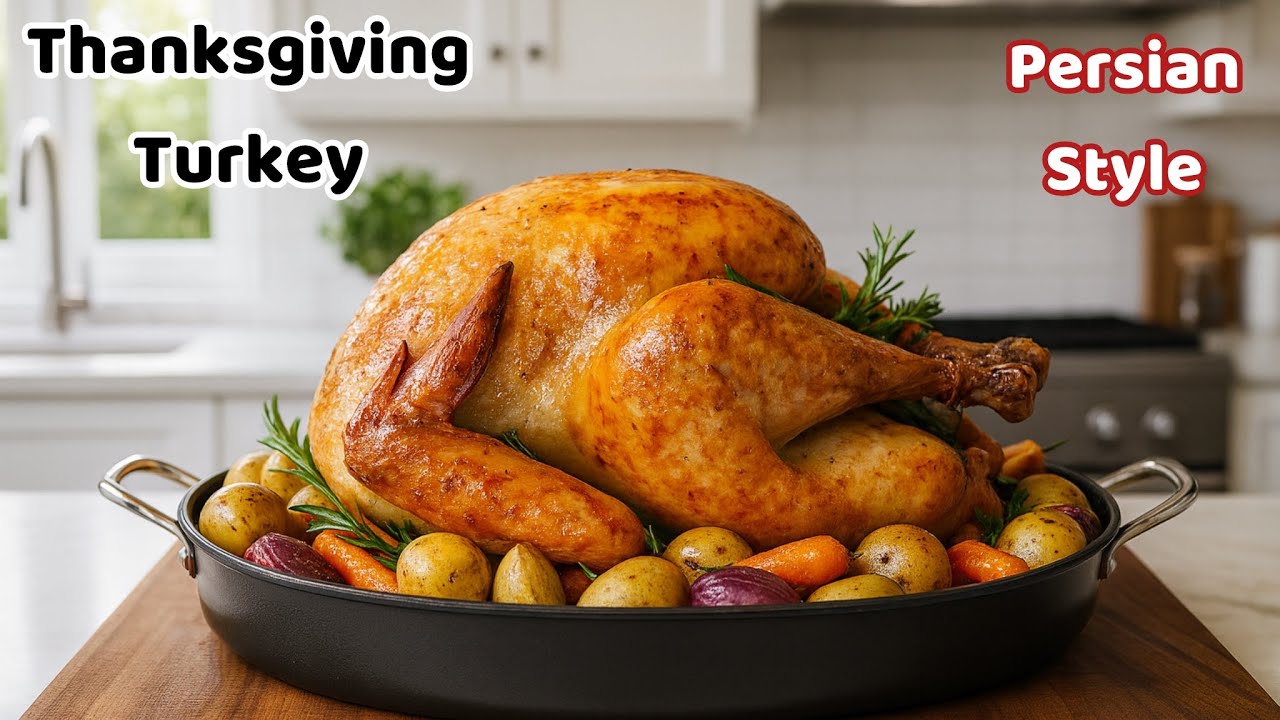 Thanksgiving stuff Turkey with Persian method,you never taste before 👌😋👌