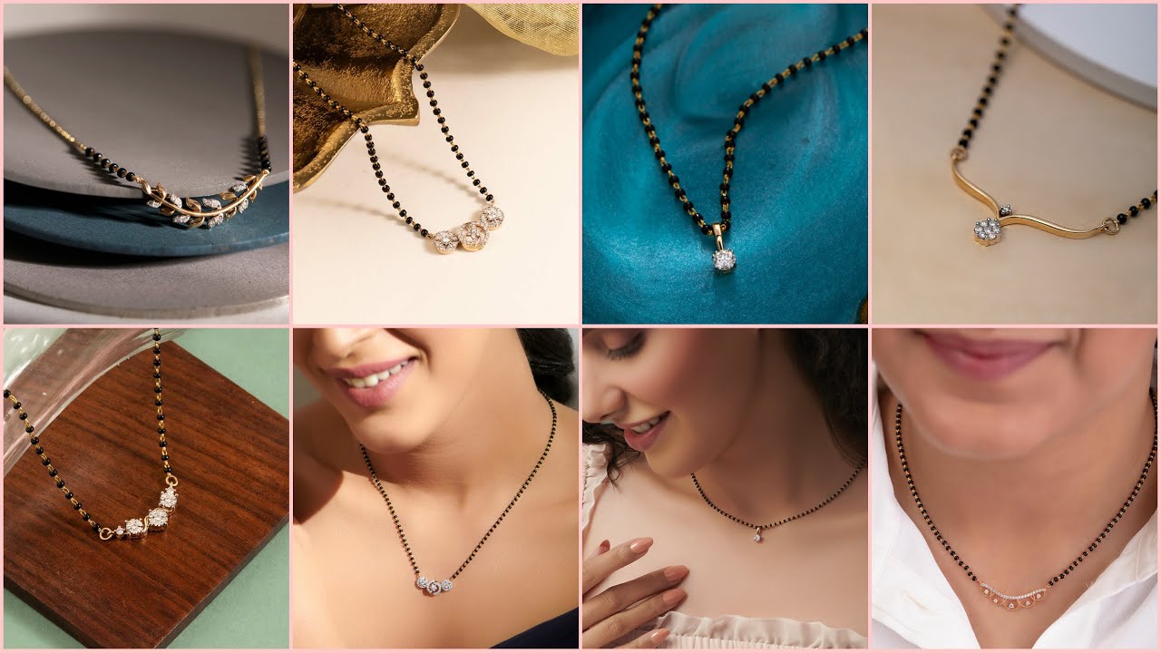 Diamond black beads mangal sutra designs with weight and price| mangal sutra designs| chandus