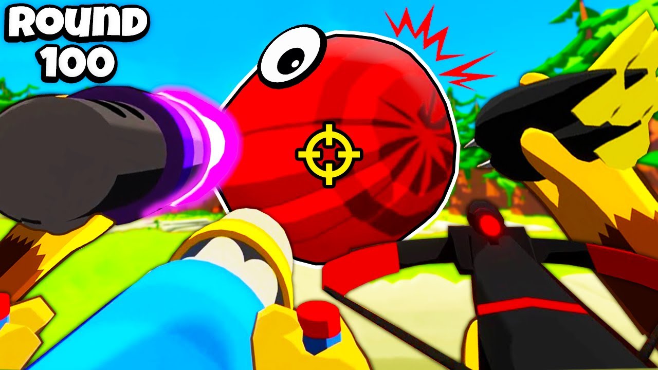 Мы добавили ПЕРЕКРЕСТНЫЙ ПРОЕКТ в Bloons от первого лица!