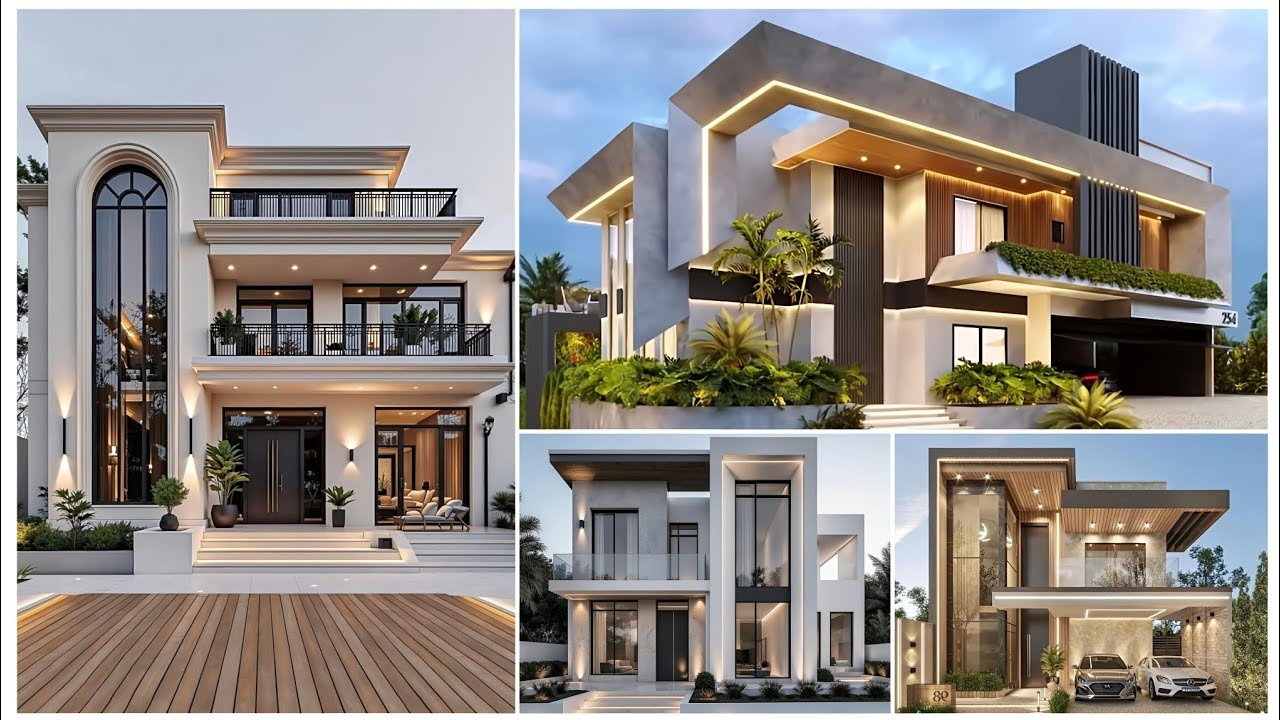 Modern House Walkthrough Exterior Ideas | Modern Home Front Elevation Designs