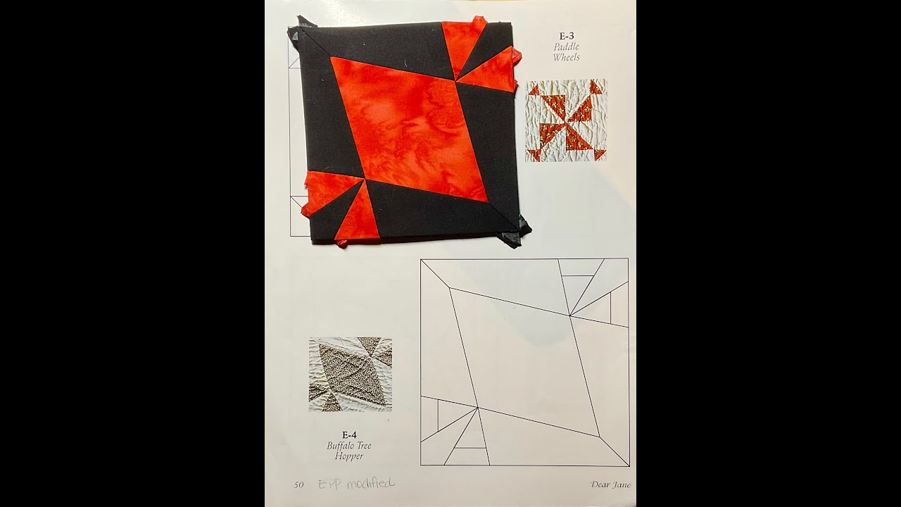 E4 Block Assembly - Dear Jane Goes EPP