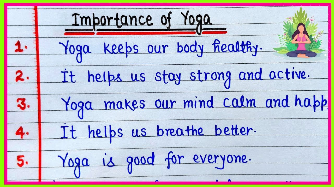 Importance of Yoga Essay in English || 10 lines on Importance of Yoga || Essay On Yoga