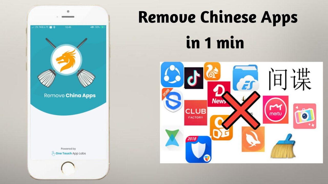 Remove china apps from your mobile phone | Delete Chinese apps