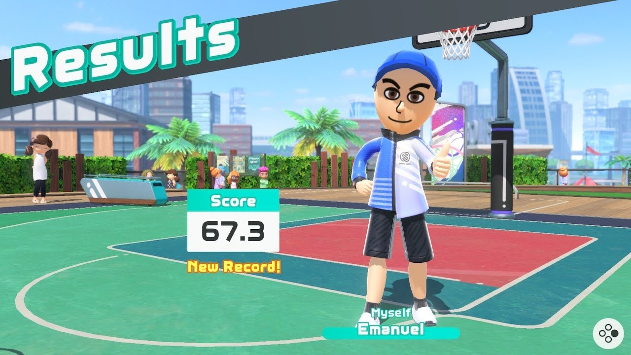 Nintendo Switch Sports: Basketball 3-Point-Contest. 67.3 Points