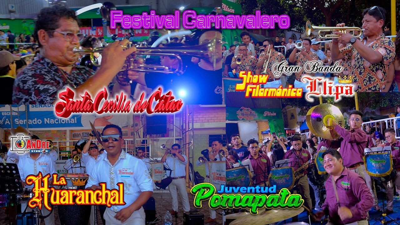 Festival 2026 ▶ Show Filarmónica Llipa, La Huaranchal, Santa Cecilia de Cátac y Juventud Pomapata