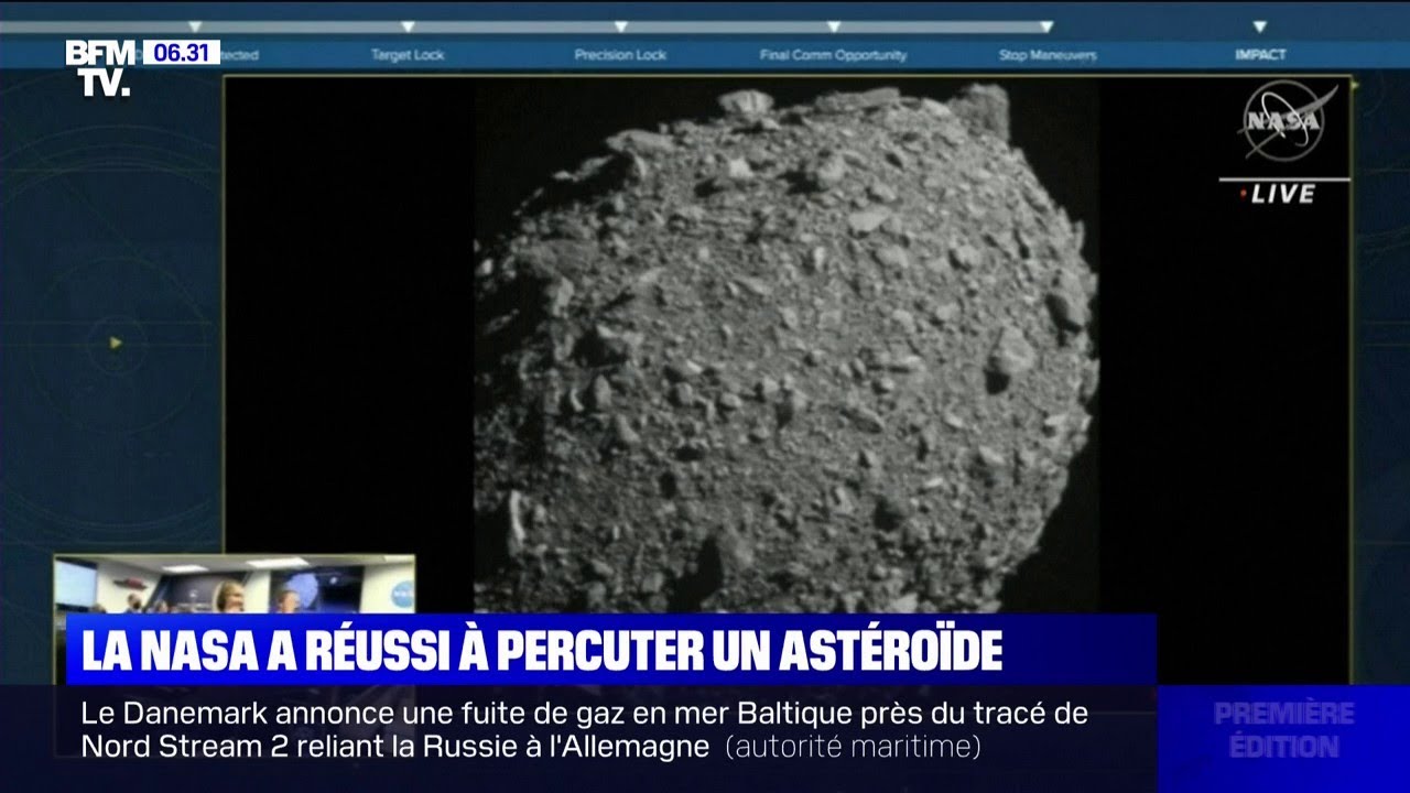 Mission Dart: la Nasa r&eacute;ussit &agrave; percuter une ast&eacute;ro&iuml;de, une premi&egrave;re pour l'humanit&eacute;