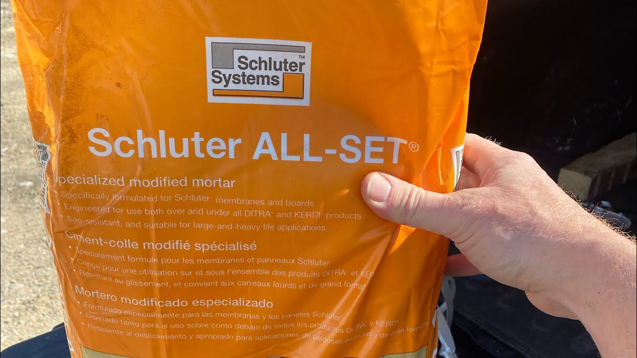 Смешайте только часть пакета / Schluter All-SET