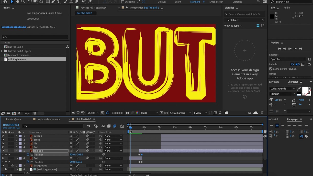 Timing Type in After Effects Using audio as a Guide