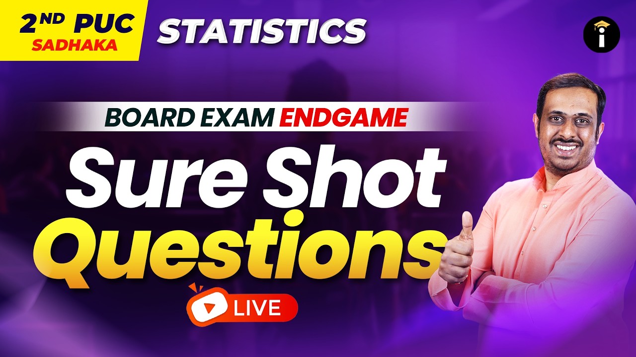 2nd PUC Statistics Most Expected Questions LIVE 🔥 | Endgame for Board Exam Preparation