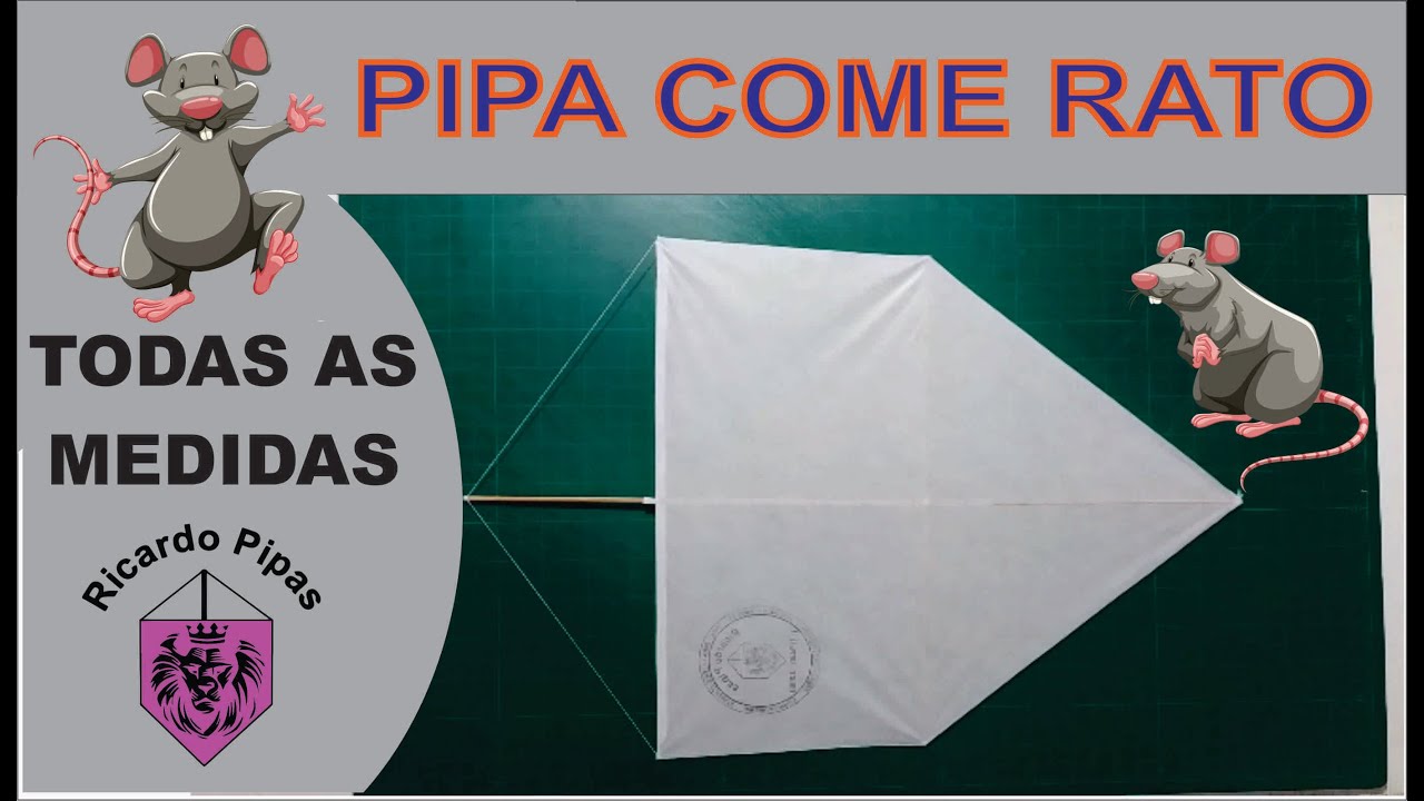 Dicas e todas as medidas da pipa  come rato de 45 cm faça uma das pipas mais rápidas e baratas