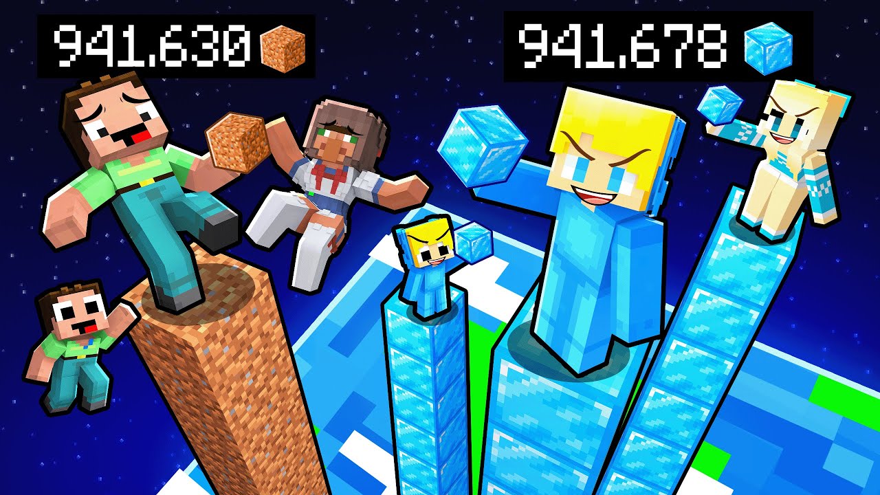 Ukri und Billy: Arme vs. Reiche Familie Turm Battle in Minecraft!