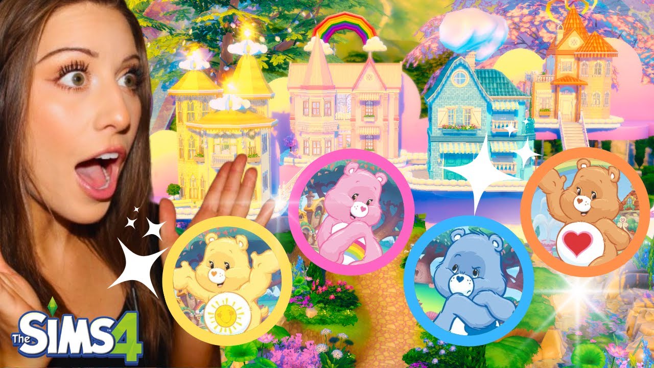 Building Tiny Homes for Different CARE BEARS in the Sims 4