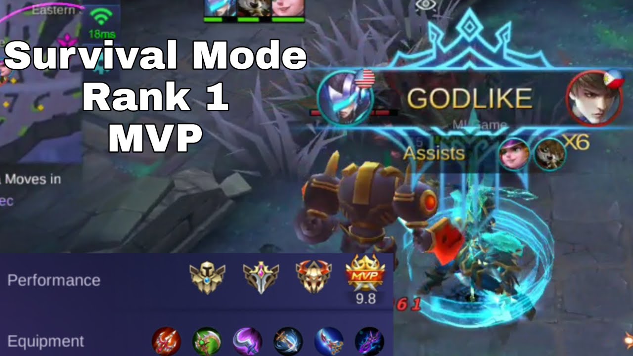 Survival Mode : Alpha Sea Gladiator Rank 1 | Mobile Legends