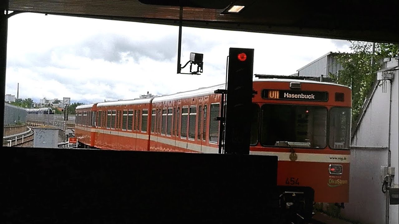 U-Bahn N&uuml;rnberg DT1 , Hasenbuck & Baustellen Falschfahrt durch Gleisbauarbeiten