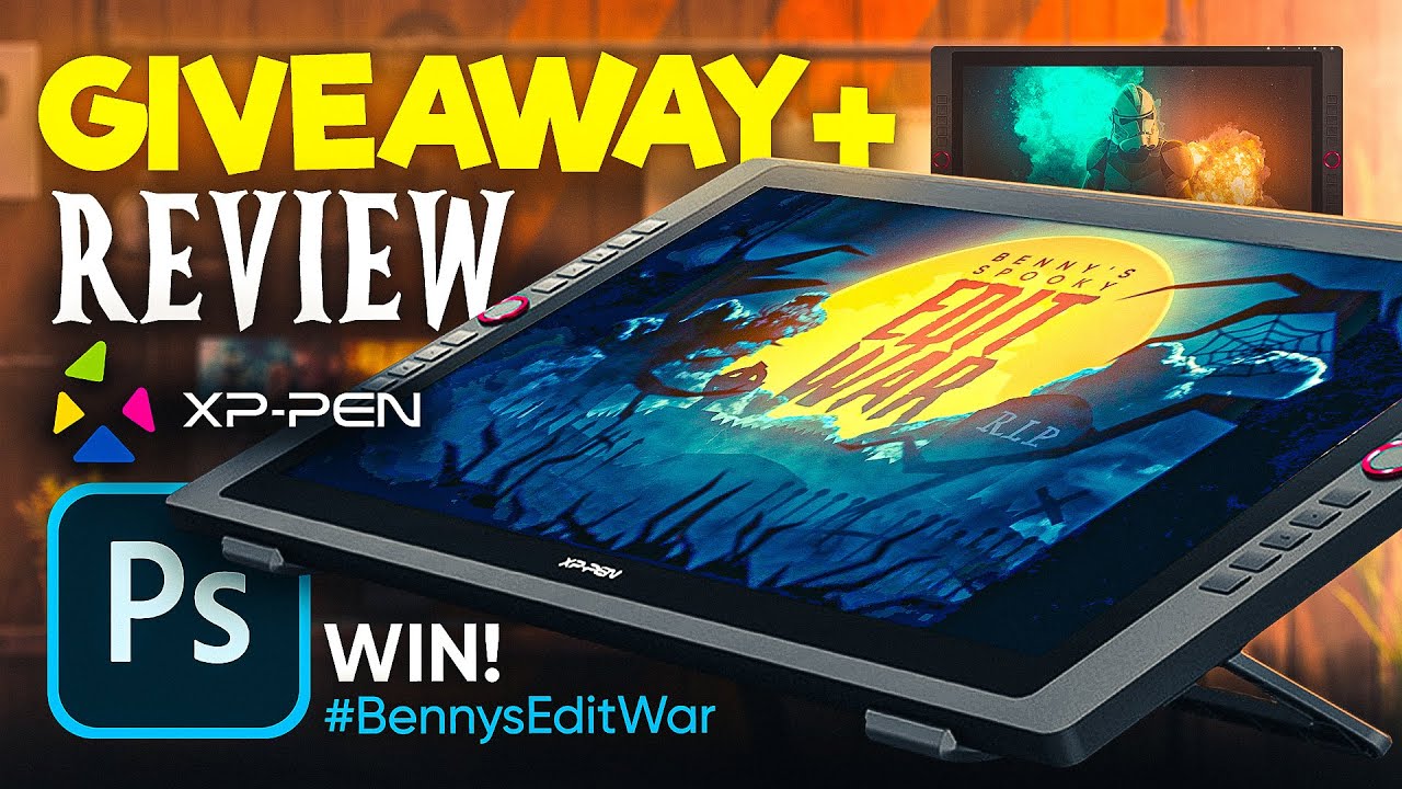 XP-PEN Artist 24 PRO REVIEW + GIVEAWAY CONTEST!! | Benny's Spooky Edit War