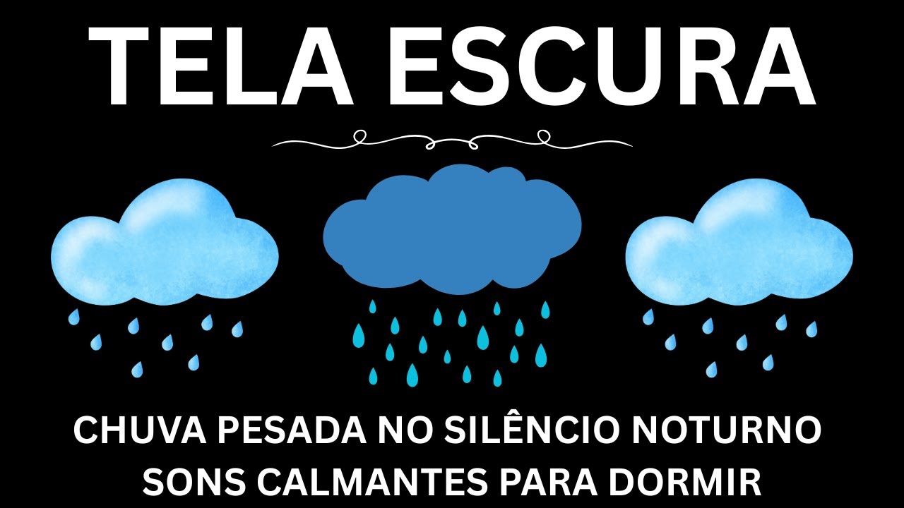 Chuva Pesada no Silêncio Noturno | Sons Calmantes para Dormir | Sons Relaxantes para Dormir