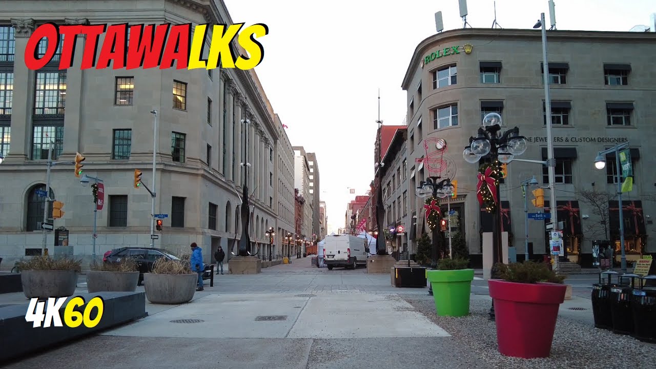 Sparks Street Walk from end to end - Virtual Ottawa Walking Tour - December 7, 2020
