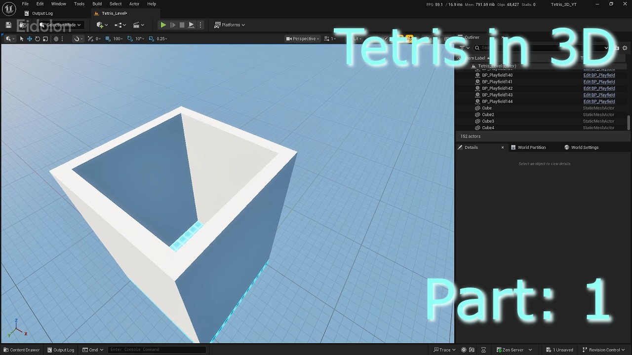 Make your first game in Unreal Engine! | Tetris 3D in UE 5.6 | Part: 1