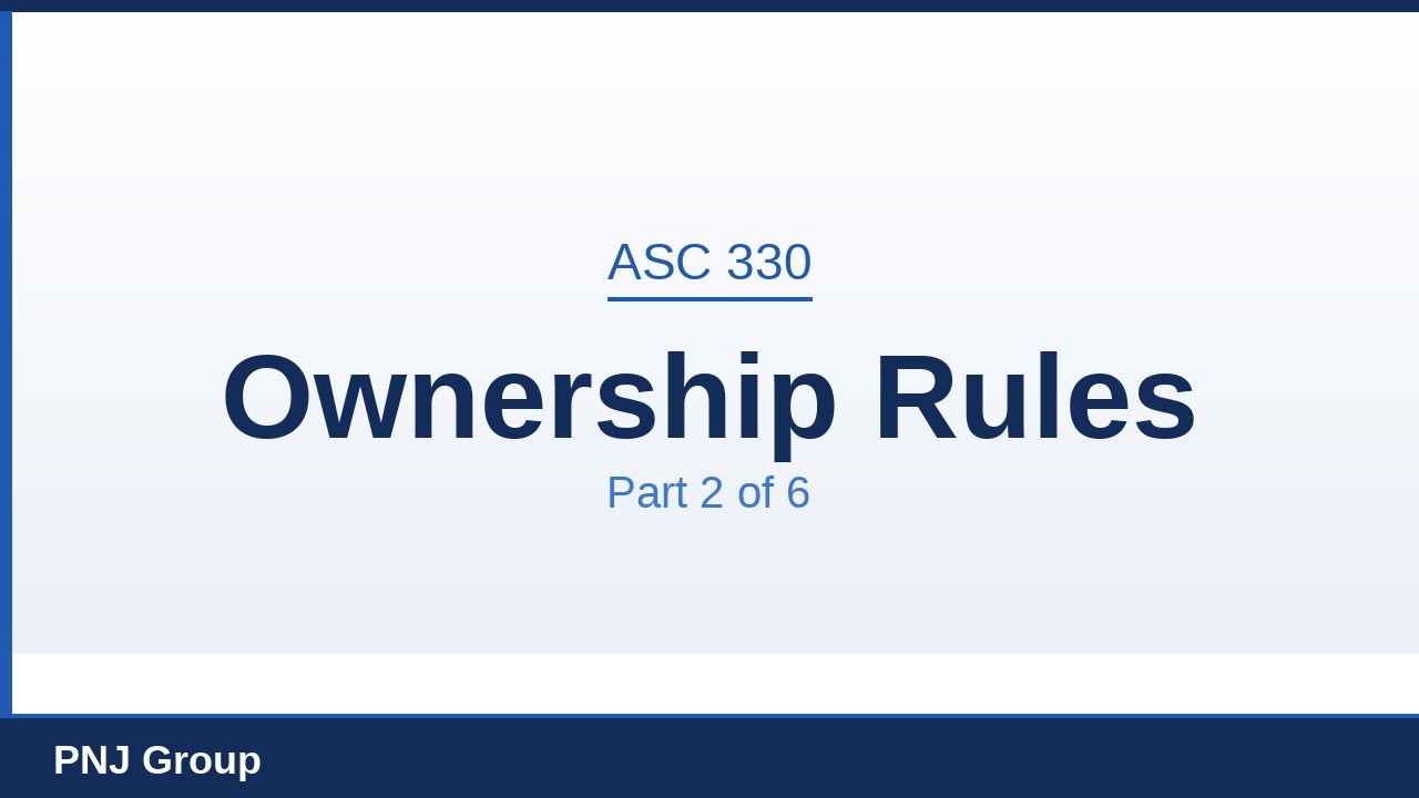 ASC 330 Inventory Training #02 &mdash; Ownership & Recognition