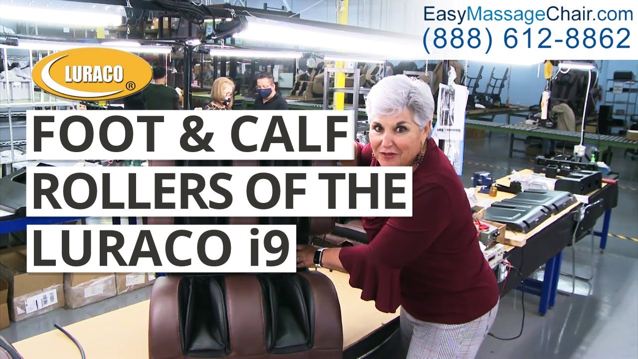 The Luraco i9 Massage Chair's Patented Foot and Calf rollers