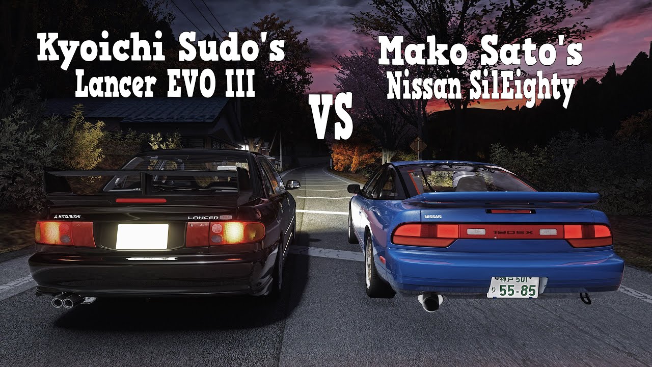 Lancer EVO III  ⚡  Nissan SilEighty | Sadamine Touge Battle | Assetto Corsa