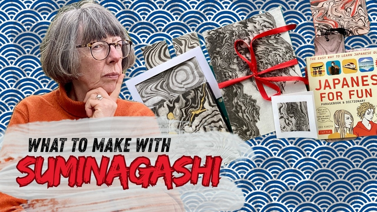 Seven beautiful ways to use Suminagashi papers