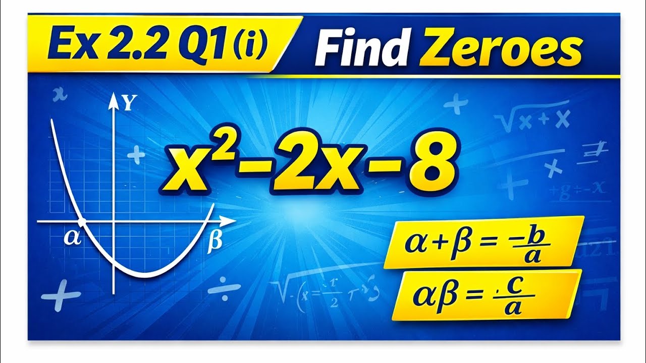 2️⃣ x² − 2x − 8 | Zeroes 2 Minute Me!
