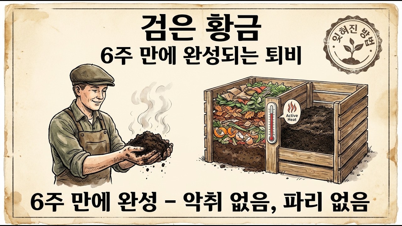 6주 만에 완성하는 퇴비: 냄새 없음, 파리 없음 (잊혀진 방법) 🌱