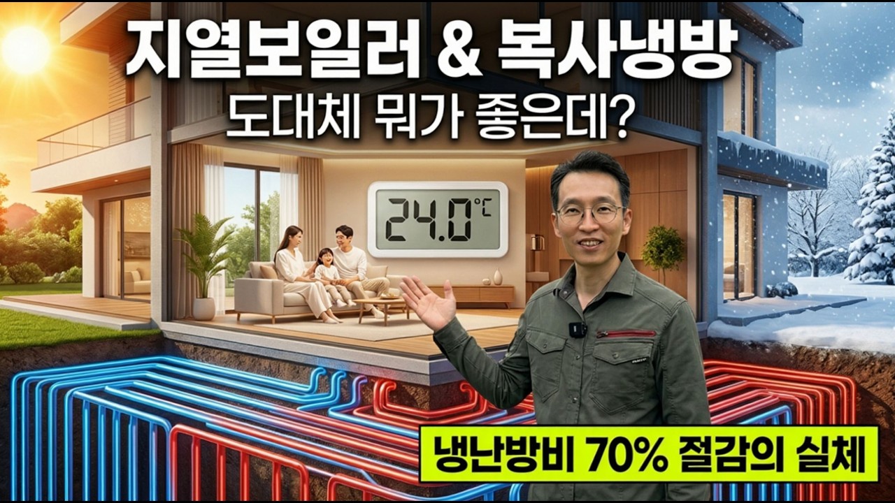 40평 냉난방비가 10만원? 지열 보일러와 복사 냉방, 도대체 뭐가 좋은걸까?