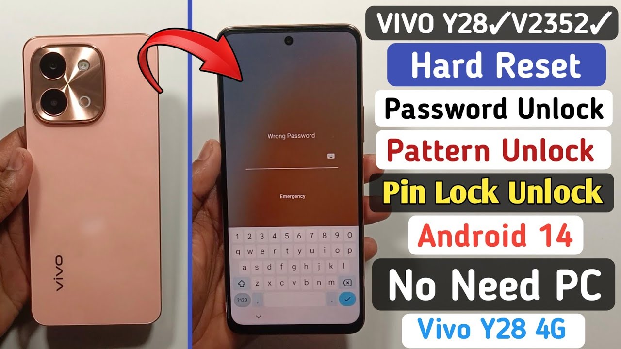 Vivo Y28 (V2352) Hard Reset 🔐 ViVO Y28 4G Pattern,Password Remove Without Pc ✅ Forgot Your Password