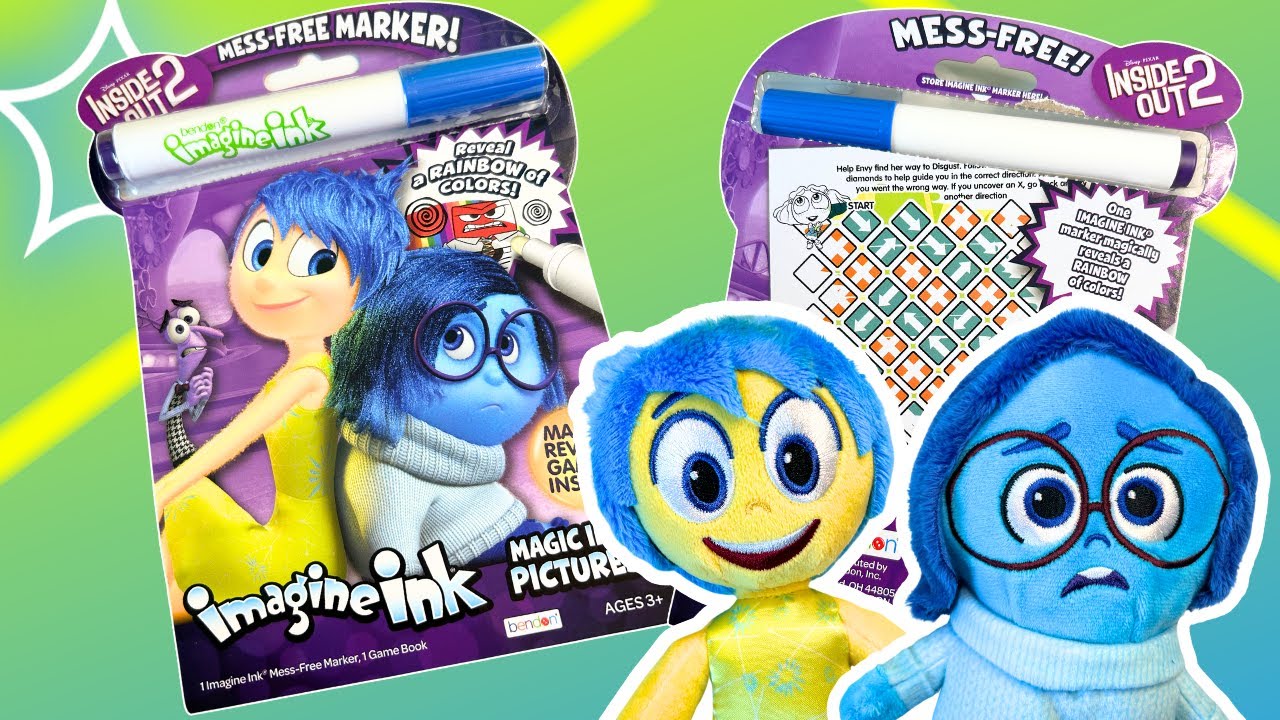 INSIDE OUT 2 Movie Imagine Ink Coloring Toys! Magic Ink Activity & Game Book | Color Pictures