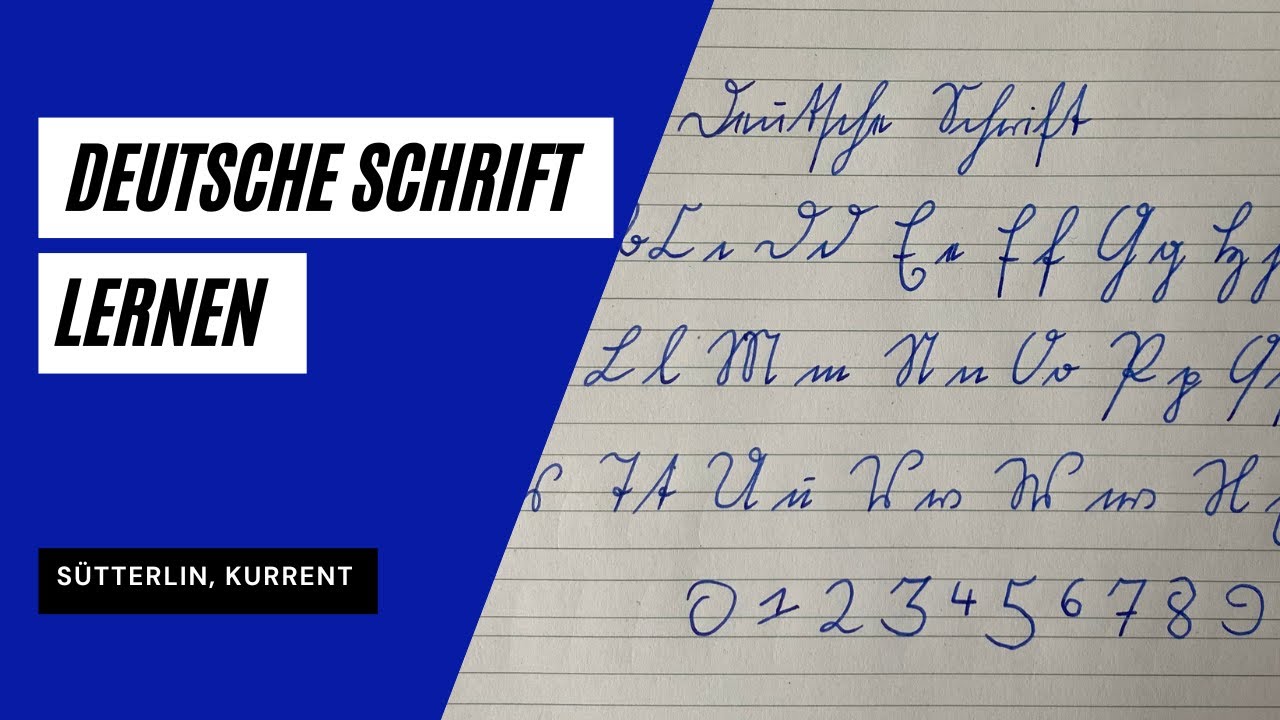 Deutsche Schrift (Sütterlin, Kurrent) schreiben lernen #tutorial