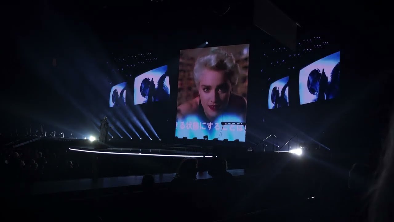 Video sequence lead up to Act VI, Madonna Celebration Tour Las Vegas