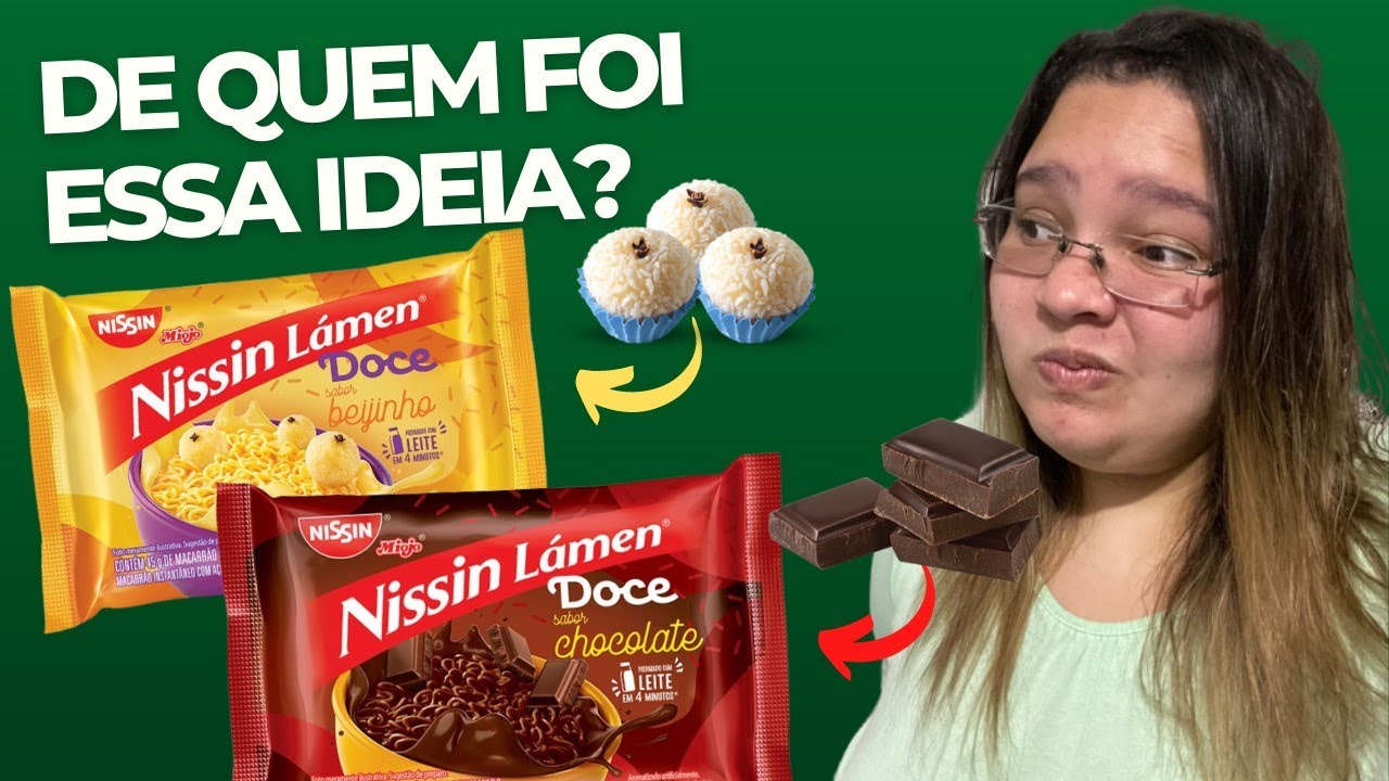 PROVANDO OS MIOJOS DOCES DA NISSIN - MIOJO DE CHOCOLATE E MIOJO DE BEIJINHO - PREPARA E PROVA