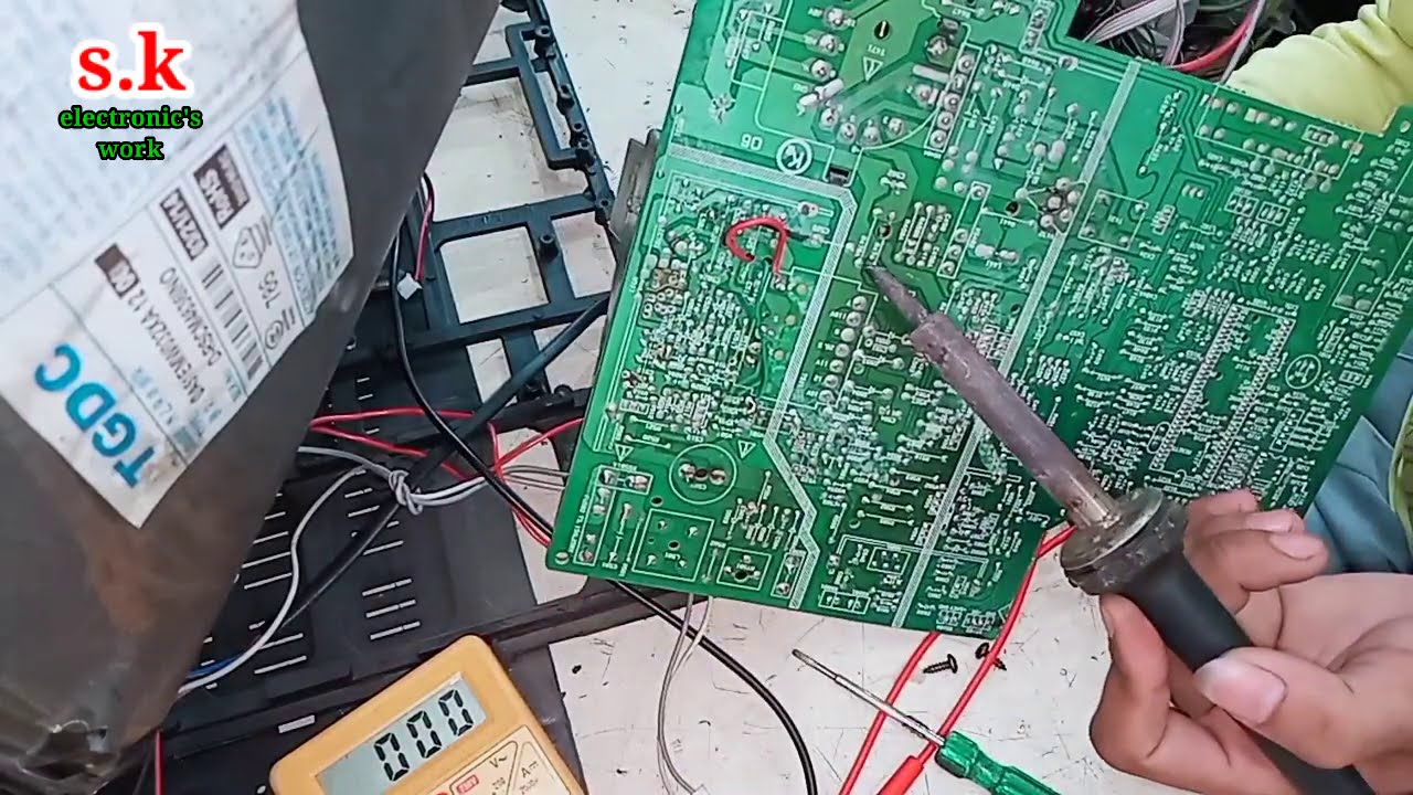 BUSH tv repair EHT flyback Section repair Eht not work on tv  टीवी चल रहा है पर तस्वीर नहीं आ रही