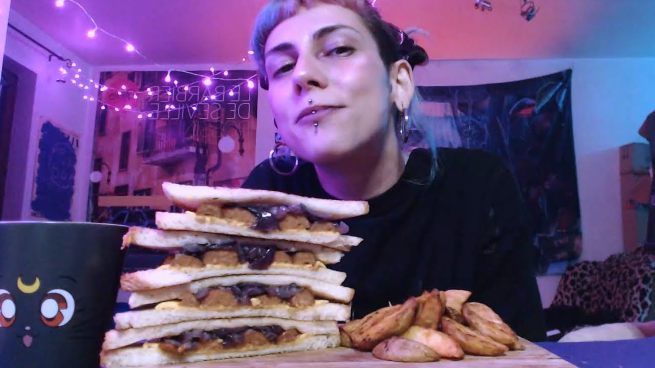 EATING ASMR ITA | VEGAN SANDWICH | RISPONDO AD UN VOSTRO MESSAGGIO | ADHD | mukbang asmr
