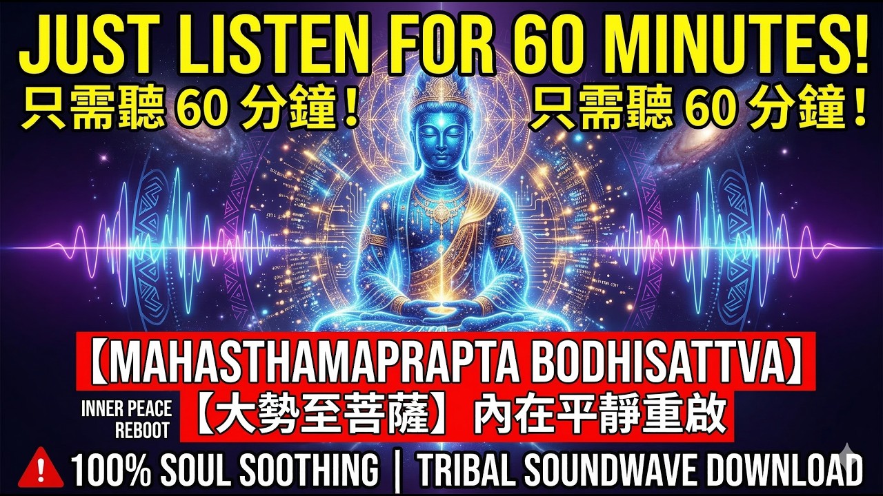 大勢至菩薩心咒 × 部落搖籃聲波🎵｜60分鐘重啟內在平靜與靈魂撫慰｜陪你午後小憩、泡澡放鬆、重整生活步調｜地球共振頻率【賽博高頻能量音樂】 🎧 Cradle Pulse Sync【Cyber Zen】