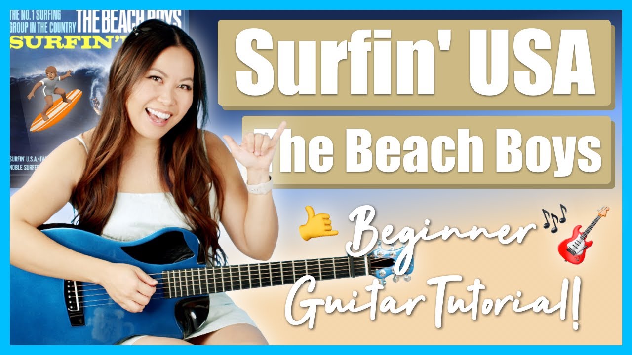 Surfin' USA 🏄🏼 ЛЁГКИЙ урок игры на гитаре The Beach Boys 🎸 Урок для начинающих | Аккорды и игра б...